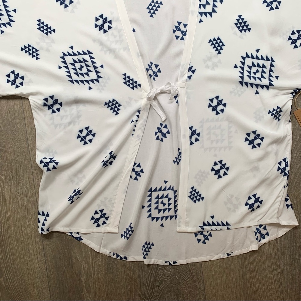 Soleil Aztec Kin Beach Kimono Cover up NWT - Picture 4 of 16